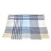 90% Wool 10% Cashmere Lightweight Oversized Scarf - Blue & White Check - V3